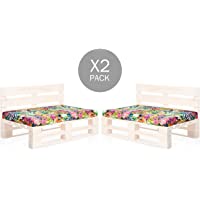 Los mejores  - SUENOSZZZ-ESPECIALISTAS DEL DESCANSO Pack 2 Asientos para Sofas de palets- cojin Chill out Relleno con Espuma y…